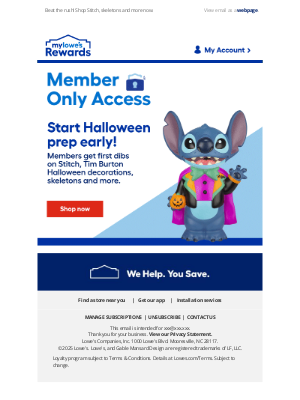 Lowe's - You've got early access to Halloween finds👻