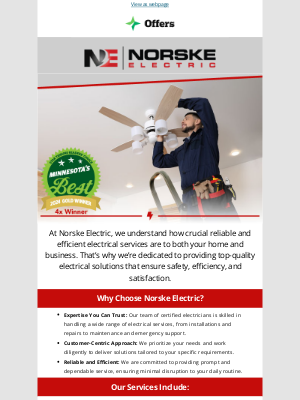 Star Tribune - Residential Electric Service is Norske Electric’s Focus --- Reliable, Efficient, and Customer-Focused