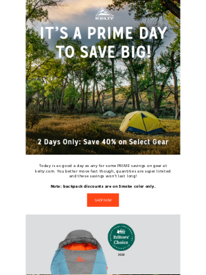 Kelty - It's a Prime Day to Save Big!