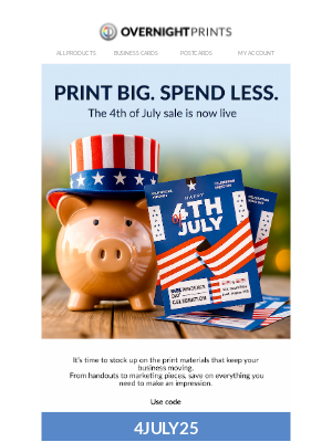 Overnight Prints - The 4th of July Sale Is Officially On