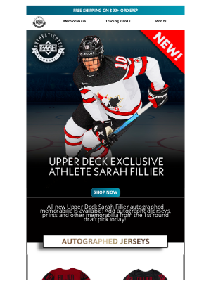 Upper Deck - 🏒 New Sarah Fillier Autographed Memorabilia is Available!