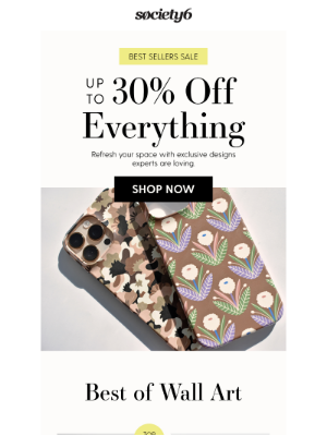 Society6 - Only the Best: Up to 30% Off Everything