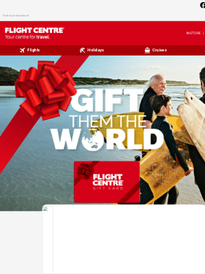 Flight Centre -(Australia) - Send Dad packing (literally) 🧳