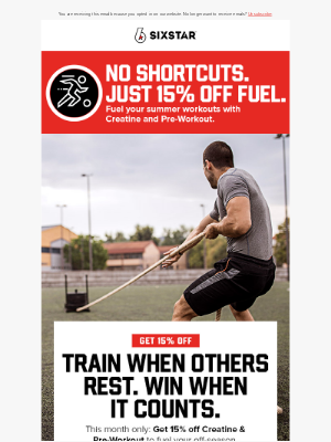Six Star - Train With Purpose – Creatine & Pre-Workout 15% Off
