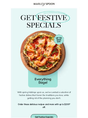 Marley Spoon - Get Festive Spring Specials with $235* off!