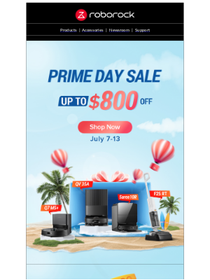 Roborock - 💥 Roborock Prime Day Is Here – Save Up to $800!