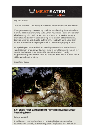 MeatEater - Lifetime Hunting Ban