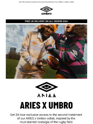 Umbro (UK) - Exclusive Access: ARIES X UMBRO