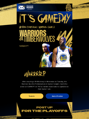 Golden State Warriors - Game 2 vs Timberwolves Tips at 5:30PM ⚡