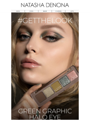 Natasha Denona - GET THE LOOK 💚 GREEN GRAPHIC HALO EYE 💚