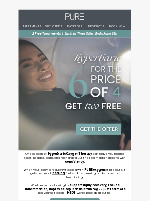 PURE Spa & Beauty - Limited Time: Claim Your 2 Free HBOT Now! ⭐