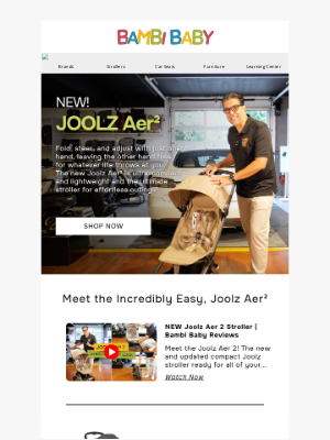 Bambi Baby Store - 🔥 NEW! JOOLZ Aer² Buggy Stroller, Carrycot & More!