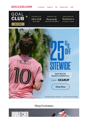 SOCCER - 🚨 Your coupon for 25% off ends tonight!