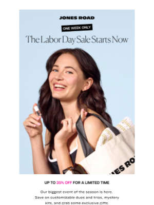 Jones Road Beauty - The Labor Day Sale Starts NOW