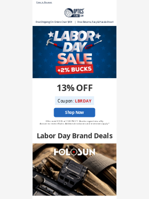 OpticsPlanet - Labor Day Sale Continues!