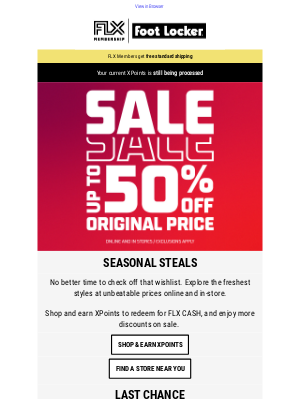 Foot Locker EU - Winter Sale - Use FLX CASH and save more