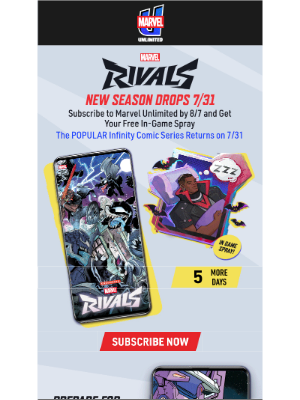 Marvel Entertainment - Just Announced! Subscriber Exclusive Marvel Rivals Spray.