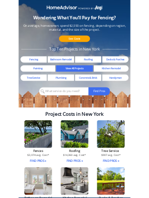 HomeAdvisor - 10003: Fencing Costs