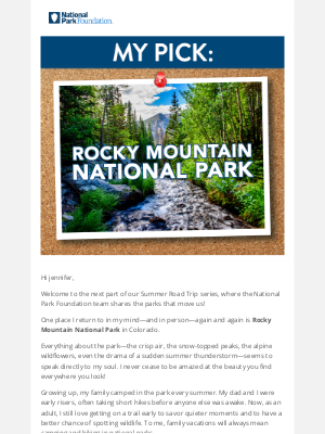 National Park Foundation - Where My Love for Parks Began