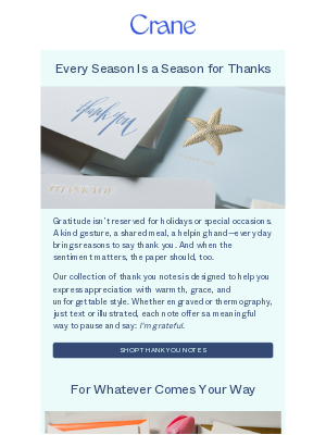 Crane & Co. - Gratitude Never Goes Out of Season