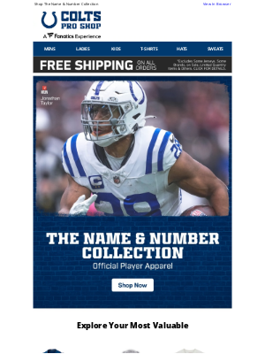 Indianapolis Colts - Wear Their Gear & Get It With Free Shipping