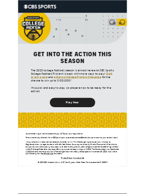 CBS Sports Email Marketing Strategy & Campaigns