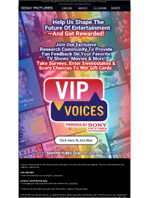 Sony Pictures Entertainment - Be the Voice Behind the Screen — and Get Rewarded.