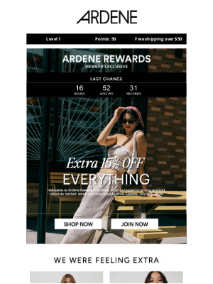 Ardene (Canada) - LAST DAY 🚨 EXTRA 15% OFF EVERYTHING