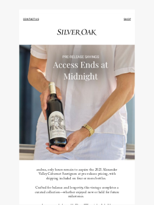 Silver Oak Cellars - Final Hours—Pre-Release Pricing with Shipping Included