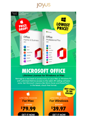 Joyus - *Don’t Wait* Microsoft Office Won’t Be on Sale Forever