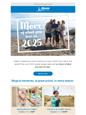 Haven Holidays(United Kingdom) - More of what you love in 2025