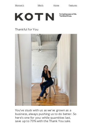 Kotn - The Thank You Sale Looks Good on You