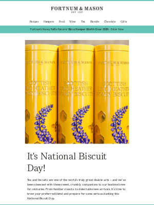 Fortnum & Mason (United Kingdom) - Happy National Biscuit Day!🍪