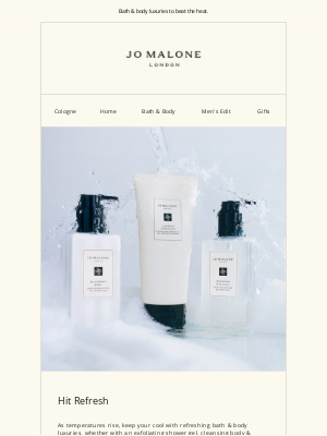 Jo Malone - Hit refresh on hot days