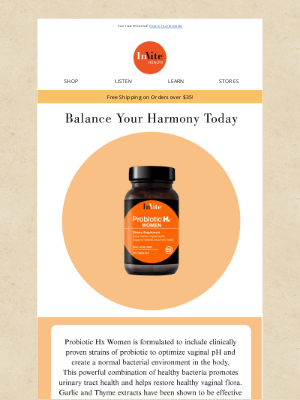 InVite Health - Restore Harmony with Probiotic Hx