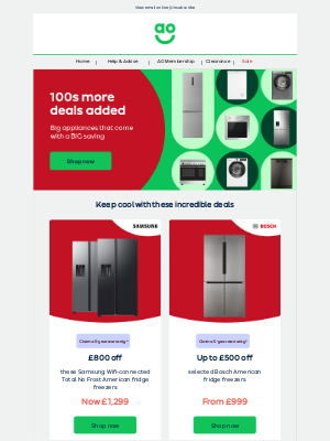 AO (United Kingdom) - STOP what you’re doing – up to £800 off inside 😱