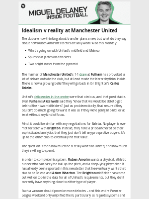 The Independent - Idealism v reality at Manchester United