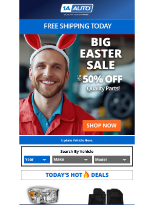 1A Auto Parts - 😍 Exclusively For You - Big Easter Sale | Up to 50% Off Quality Parts!