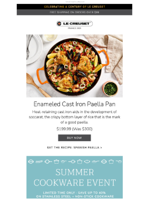 Le Creuset - The Perfect Cast Iron Paella Pan