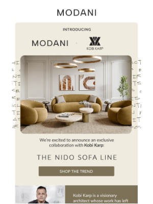 Modani Furniture - Crafted by Visionaries: Kobi Karp x Modani