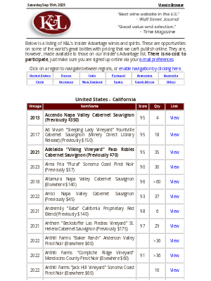 K&L Wine Merchants - Insider's Advantage