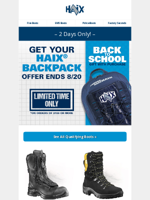 Haix North America - Your Gift with Purchase is Ready