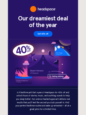 Headspace - Get 40% off for Sleep Week