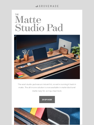 Grovemade - New: The Matte Studio Pad