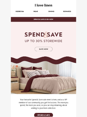 I Love Linen (Australia) - Spend & Save is HERE ✨