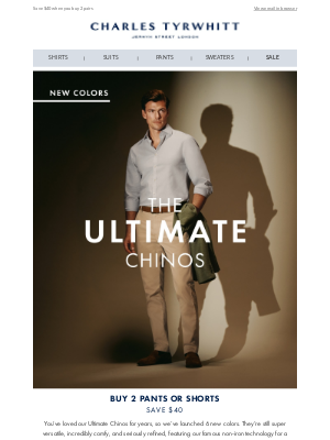 NEW Colors. Same Ultimate Chinos