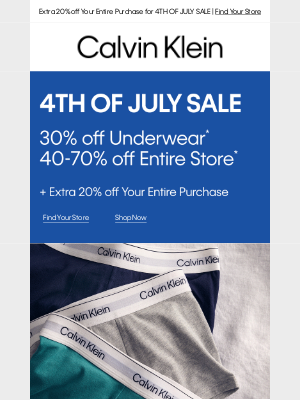Calvin Klein - 30% off Your Favorite Underwear at The Mills At Jersey Gardens
