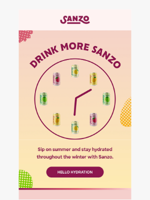 Sanzo Sparkling Water - Stay hydrated in the winter months