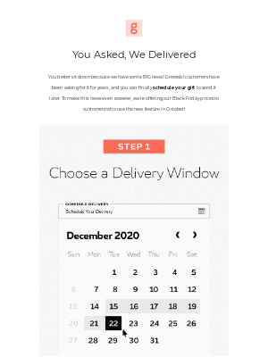 Greetabl - Want to Schedule Your Order? Now You Can! 🎉