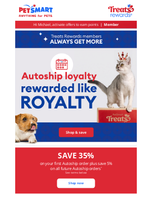 PetSmart - More playtime, less errands + 35% off...that's Autoship! 🐾
